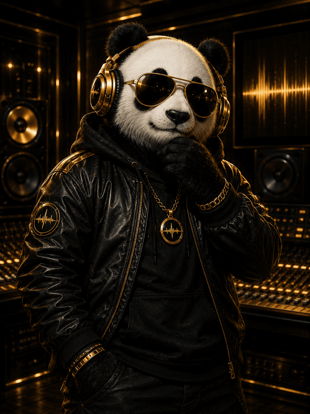 Panda Noir visual artwork for Luxe Song Studio